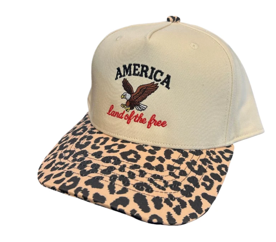 America Eagle Hat - Natural/Leopard
