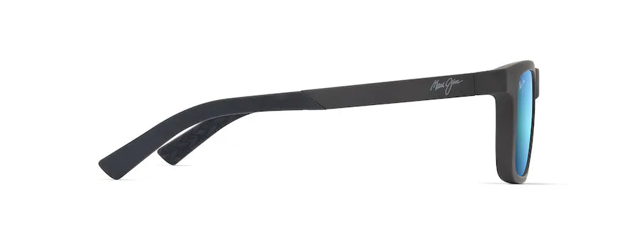 Moaka Matte Solid Grey w/ Blue Hawaii Lenses