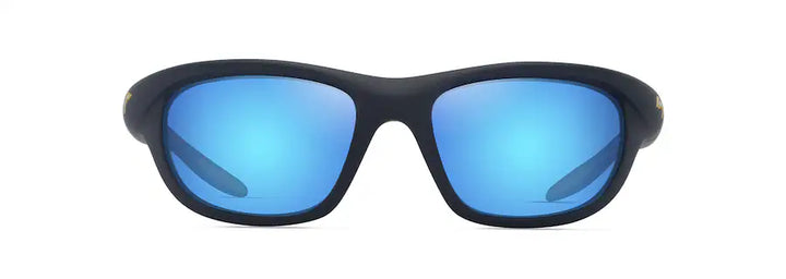 Haulani Matte Solid Dark Blue with Yellow w/ Blue Hawaii Lenses