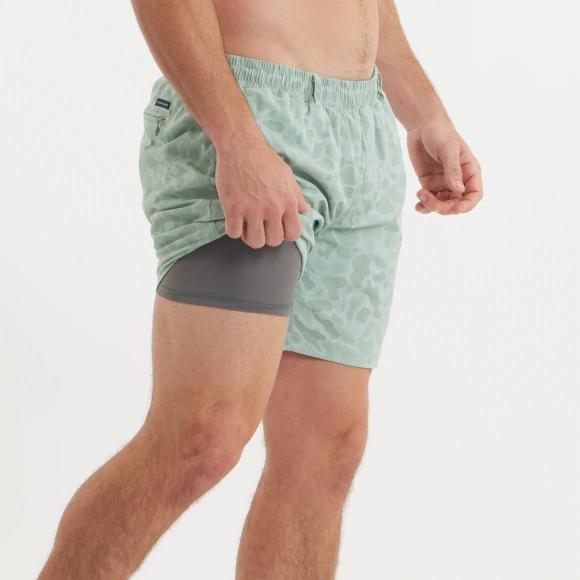 Billfish Lined Performance Short - Olive Camo
