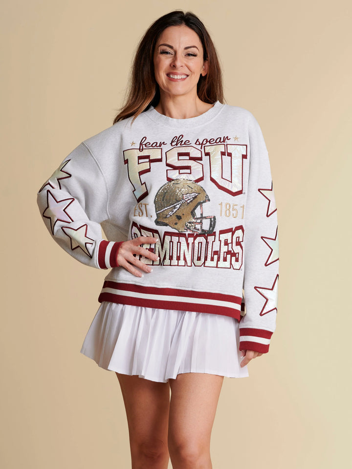 The Hometeam Heathered Crewneck - FSU