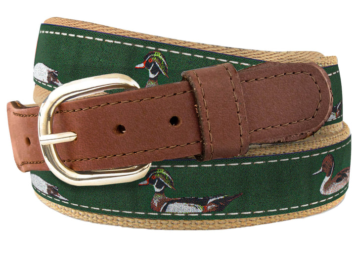 Ribbon Belt - Green Mallard