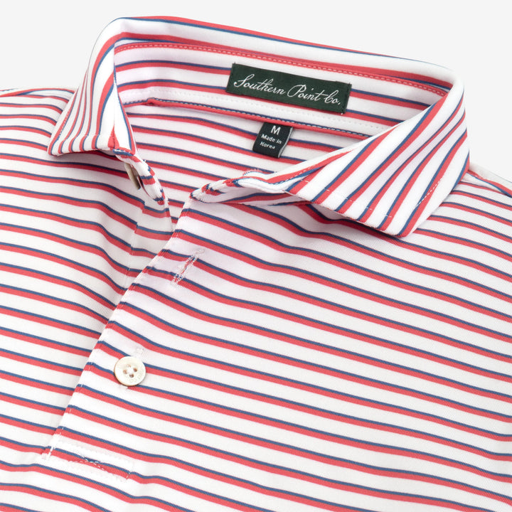 Coast Stripe- Navy and Washed Red
