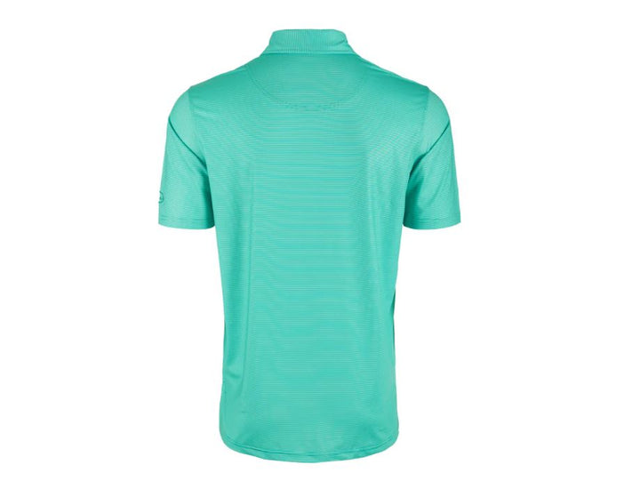 Performance Chalk Striped Polo - Ceramic Teal
