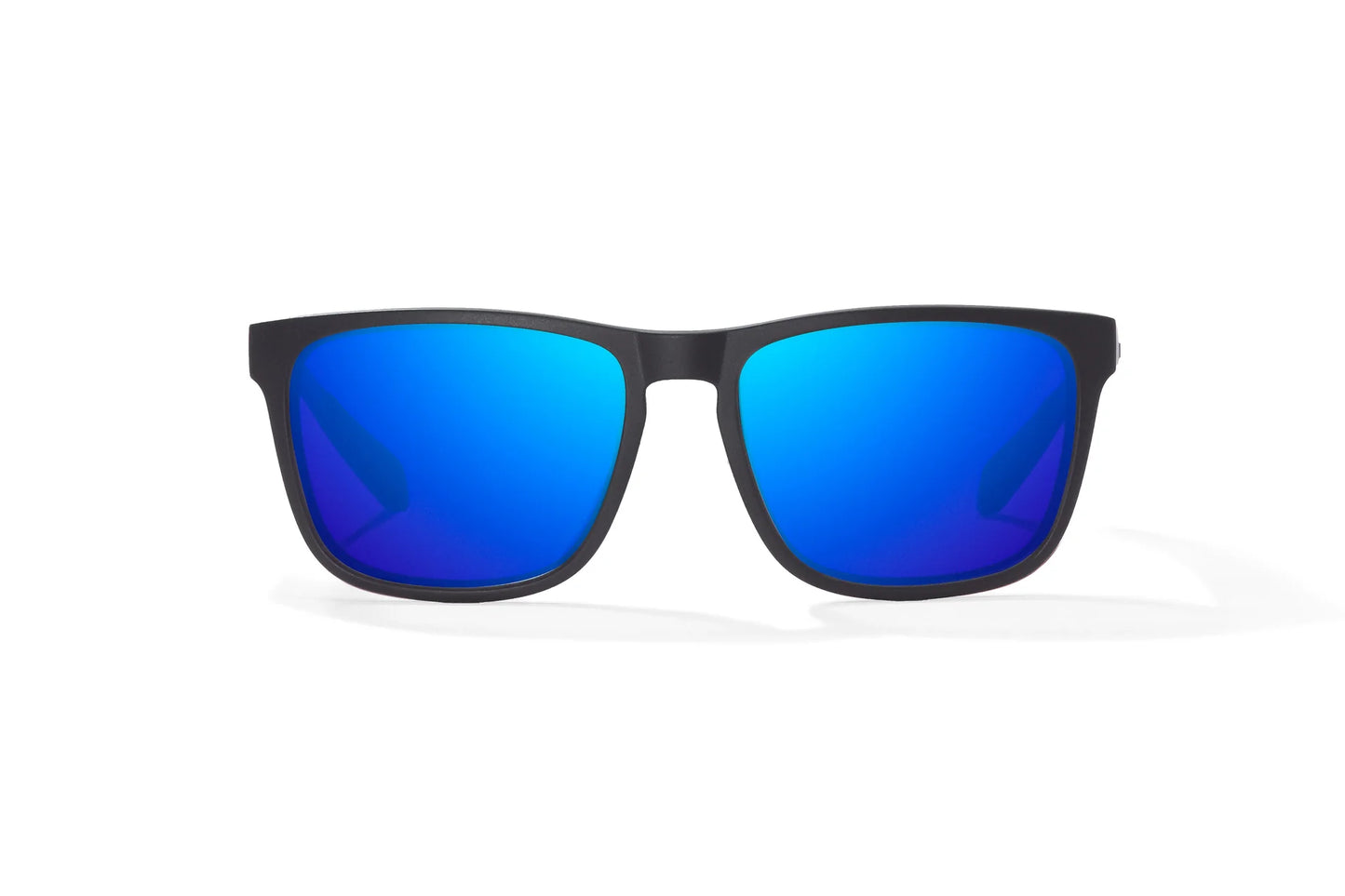 Calda Black Matte with Blue Mirror Glass Lenses