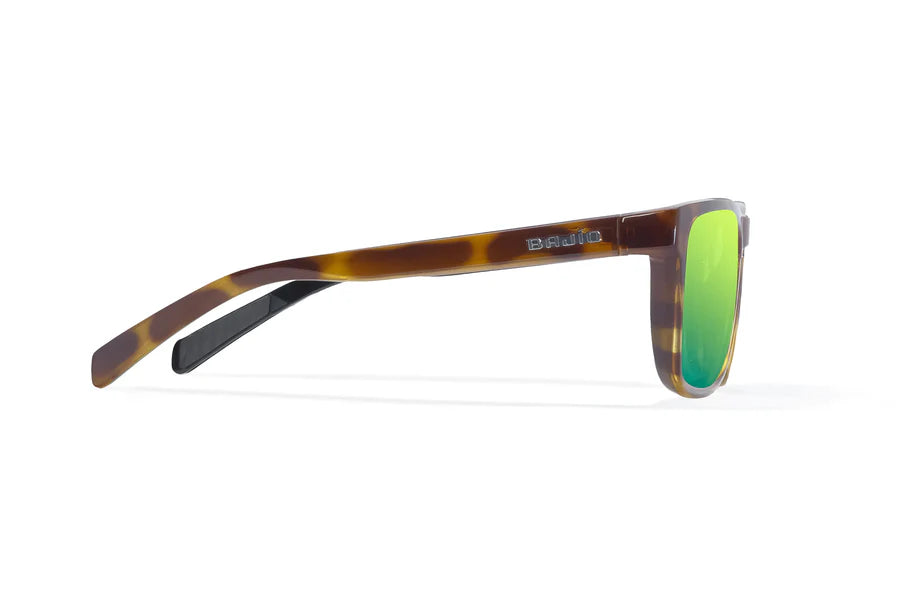 Calda Brown Tortoise Gloss with Green Mirror Glass Lenses