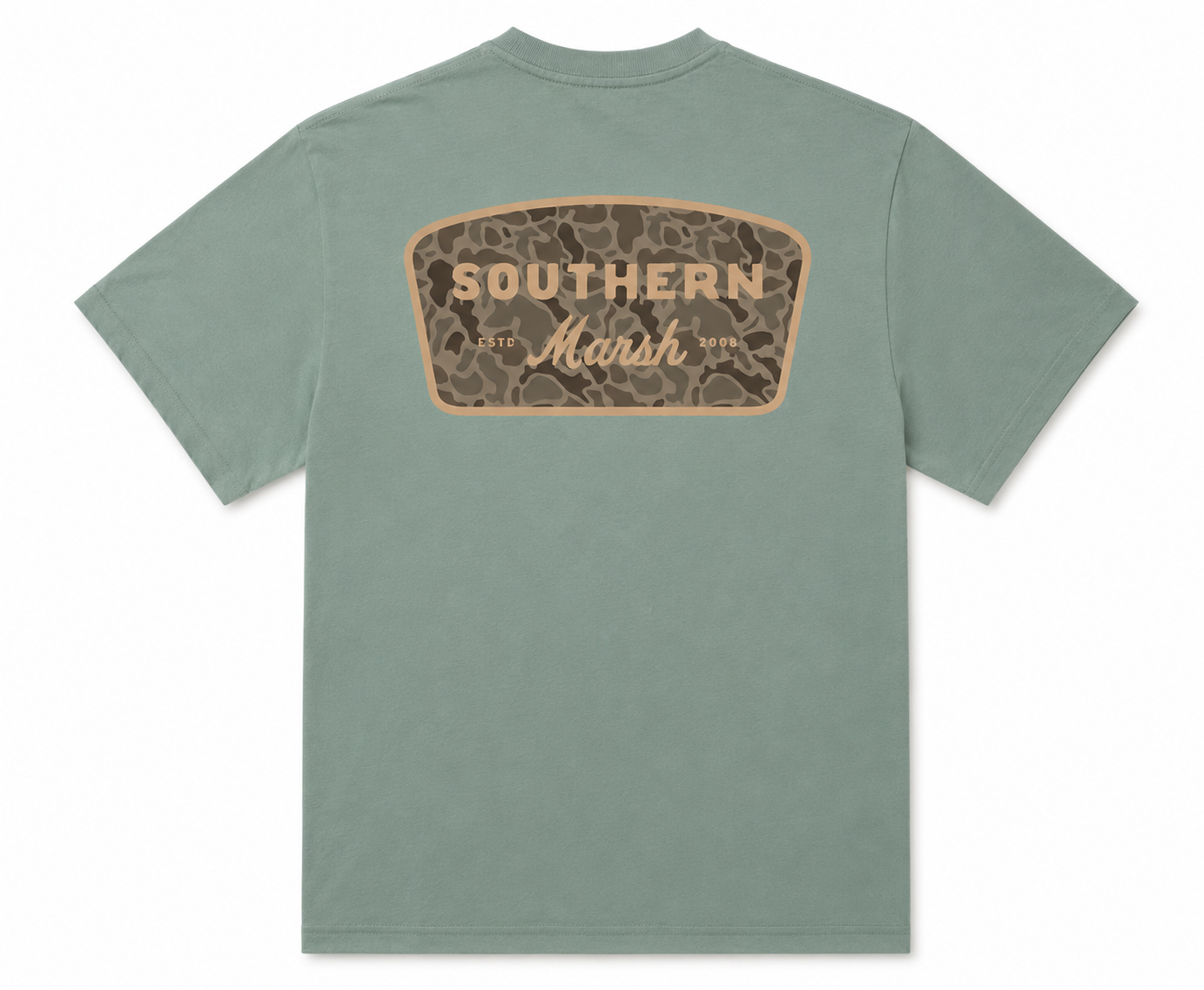 Branding Retro Camo Tee - Galicia Green