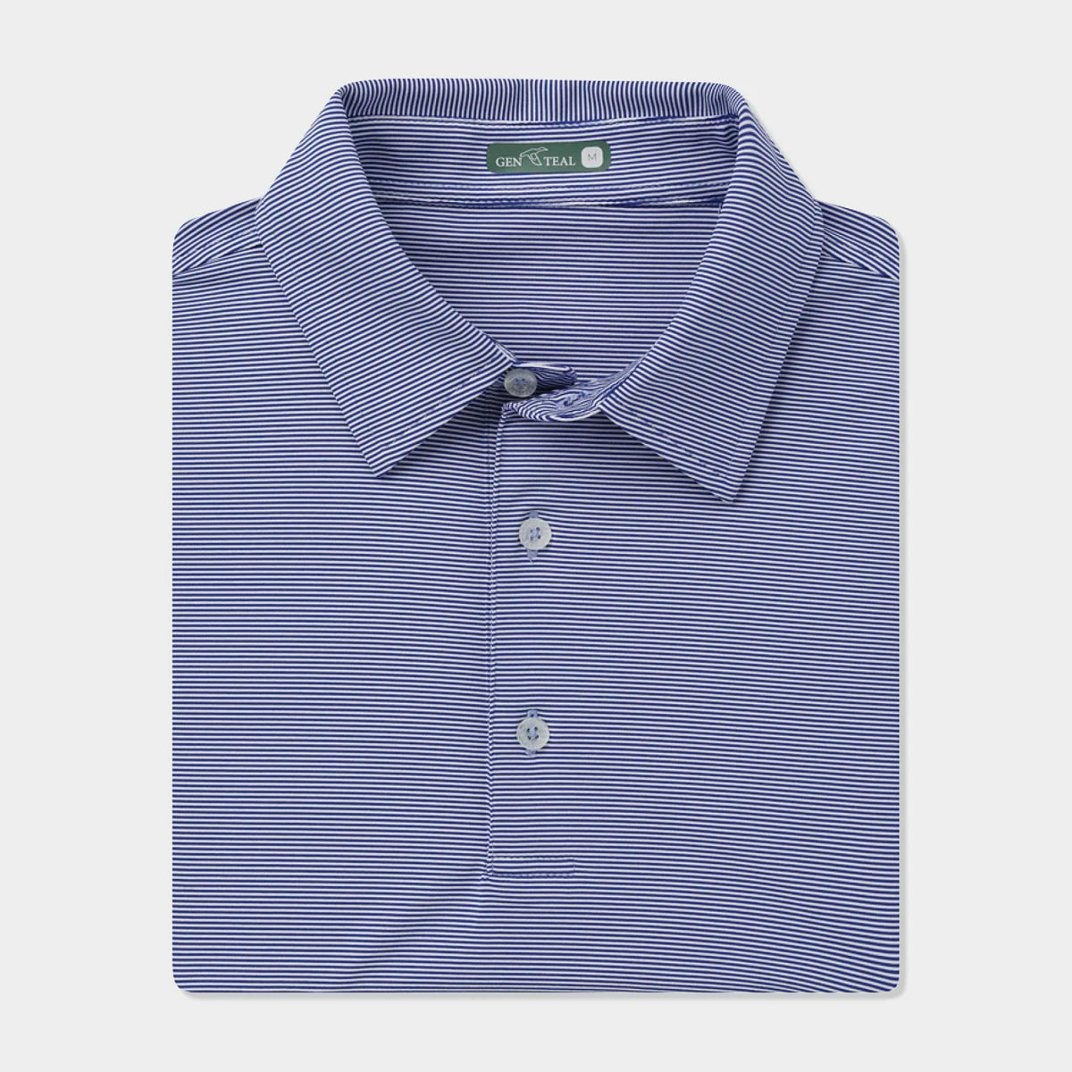 Club Pinstripe Performance Polo - Navy