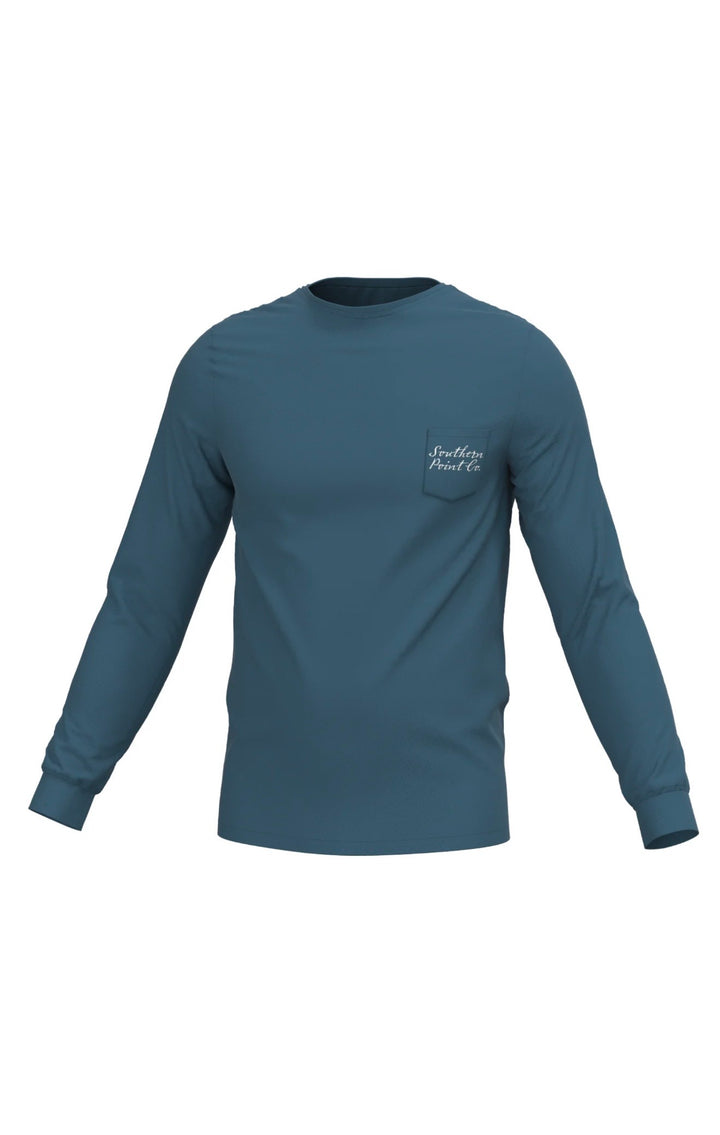 Youth Cupped Ducks Long Sleeve Pocket Tee