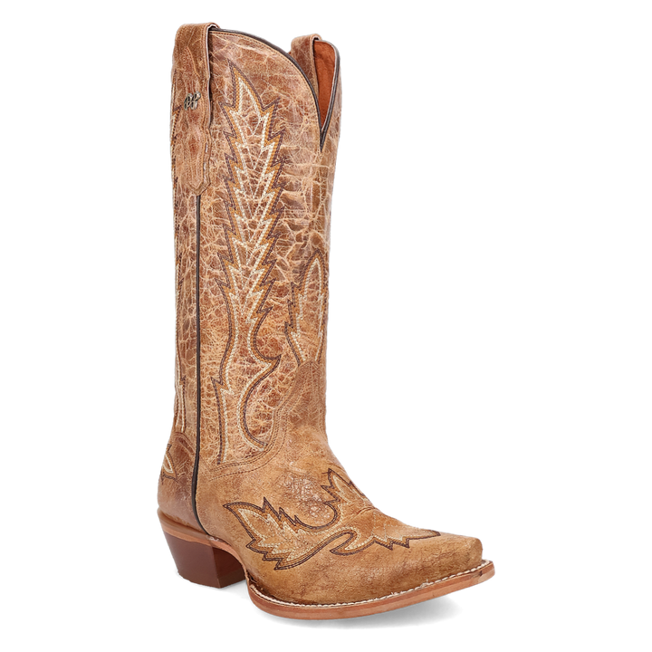 Katina Leather Boot- Brown/Brown