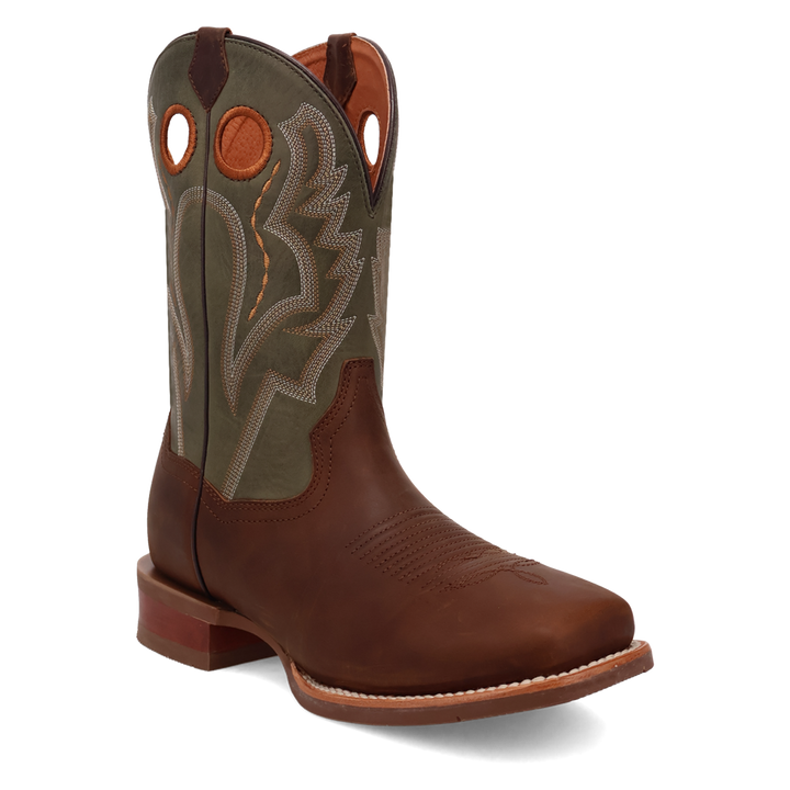 Leighton Leather Boot - Brown/Sage