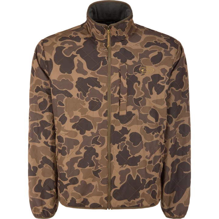 Delta Fleece-Lined Quilted Jacket - Old School Camo