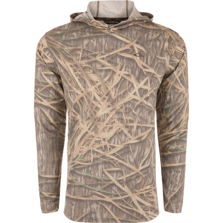 Drake Tri Blend Hoodie LS - Original Shadow Grass