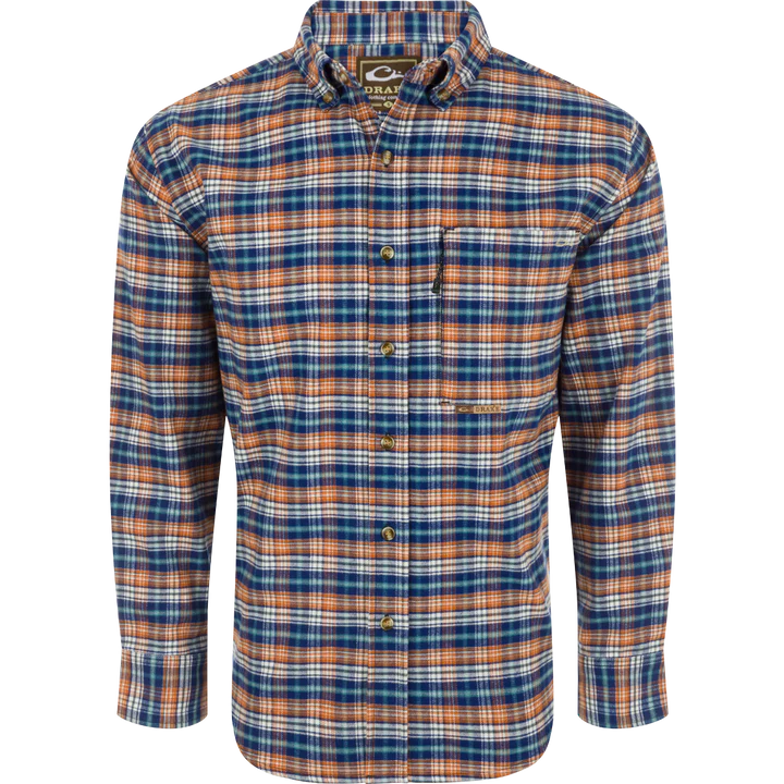 Autumn Brushed Twill Shirt Plaid - Night Sky Navy