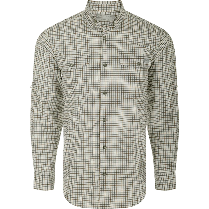 Frat Tattersall Button-Down Long Sleeve Shirt - Kalamata Olive