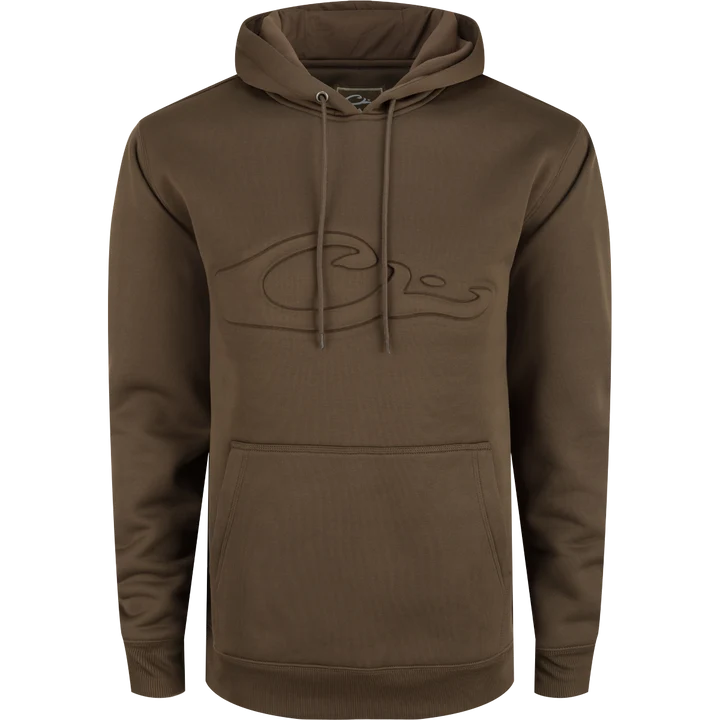 Back Eddy Embossed Hoodie - Chocolate Chip
