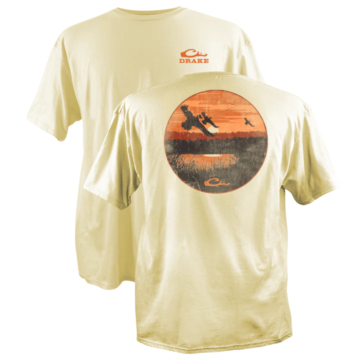 Marsh Scenic Cotton T-Shirt - Pastel Yellow