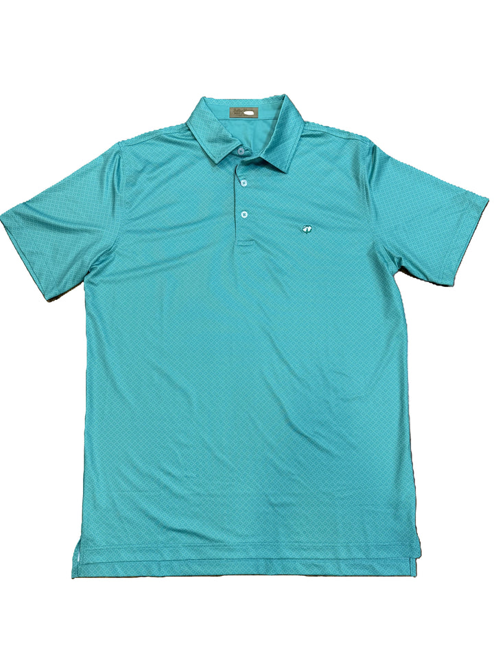 Cotton Performance Polo - Palm Blue