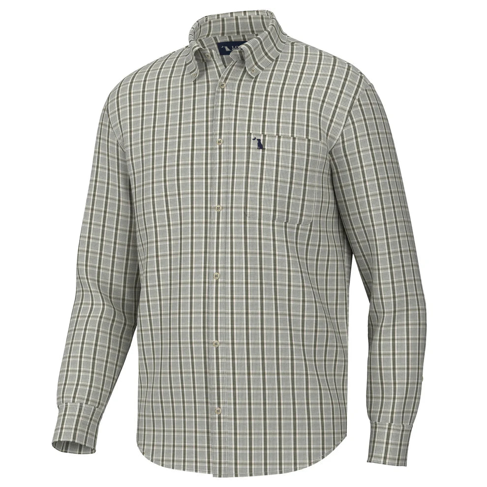 Youth Stamps Dress Shirt - Light Beige/Olive/Green