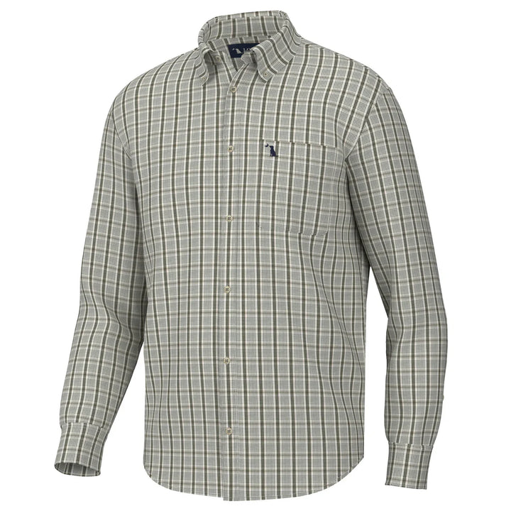 Youth Stamps Dress Shirt - Light Beige/Olive/Green