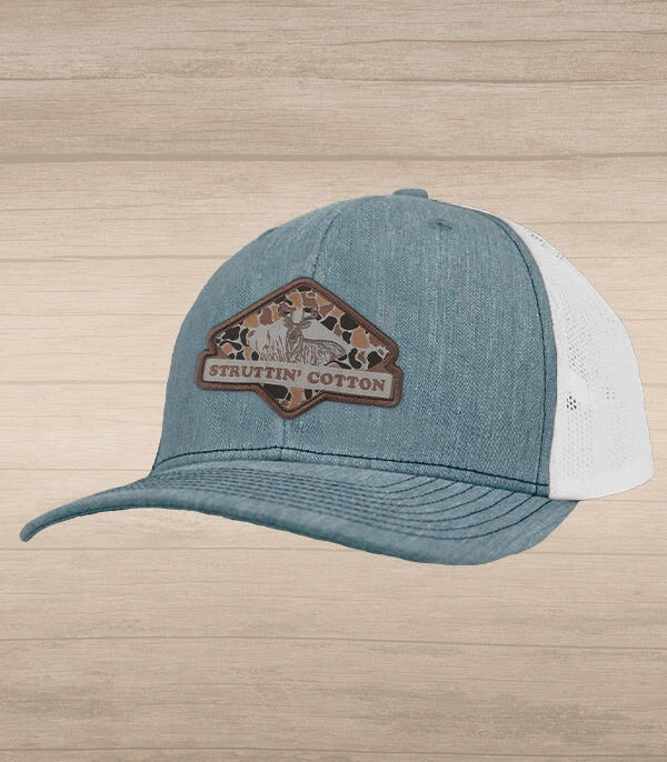Diamond Buck Patch Hat - Grey/White