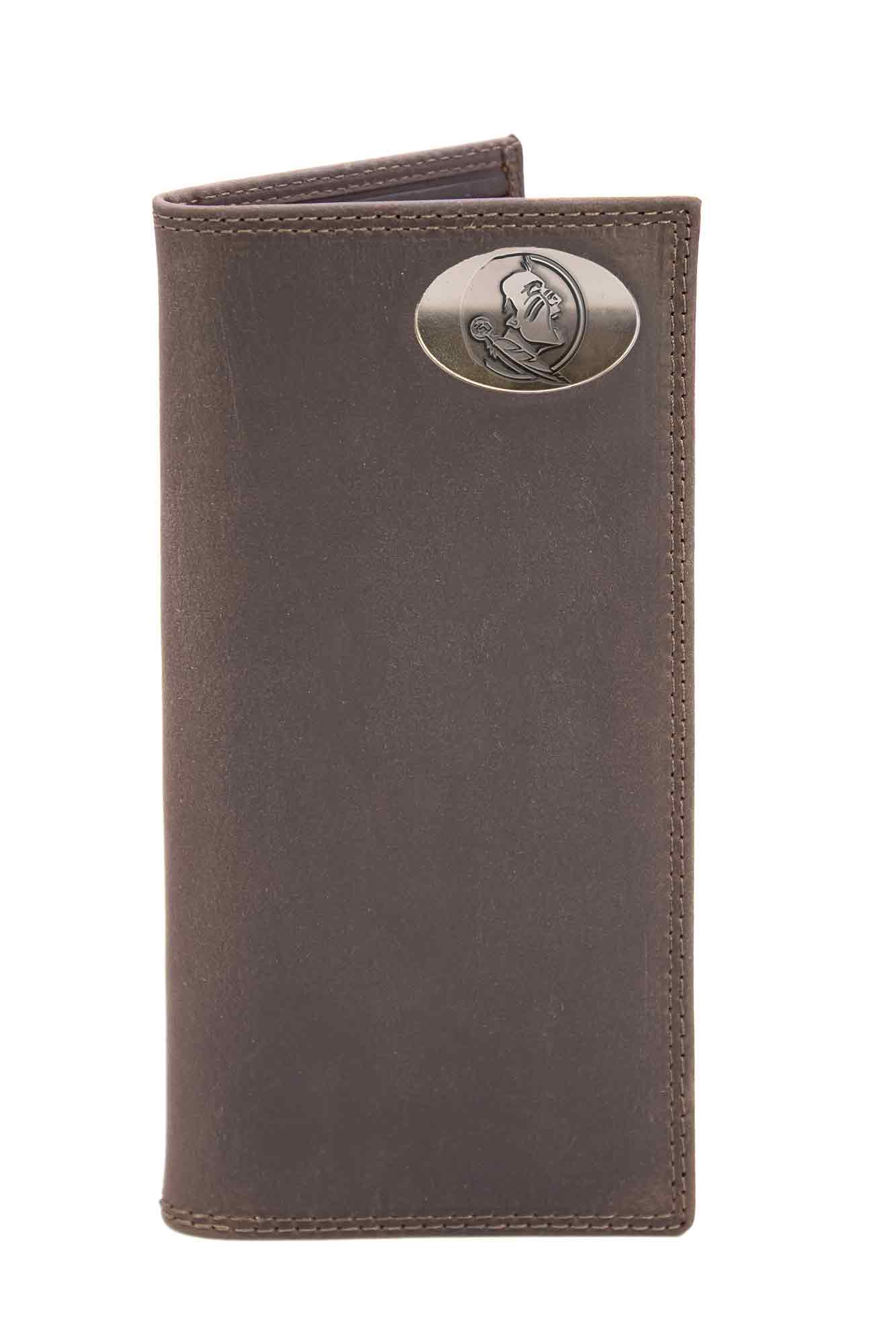 FSU Light Brown Crazy Horse Roper Wallet