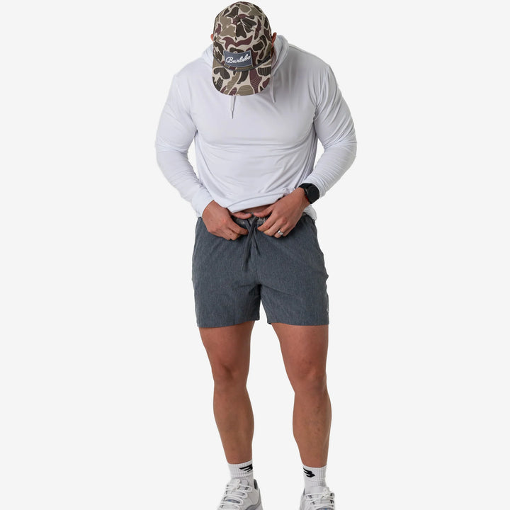 5.5" Athletic Short- Grizzly Grey & Classic Deer Camo Liner