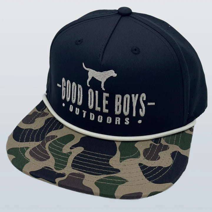 Arched Lab Performance Rope Hat - Black/Camo