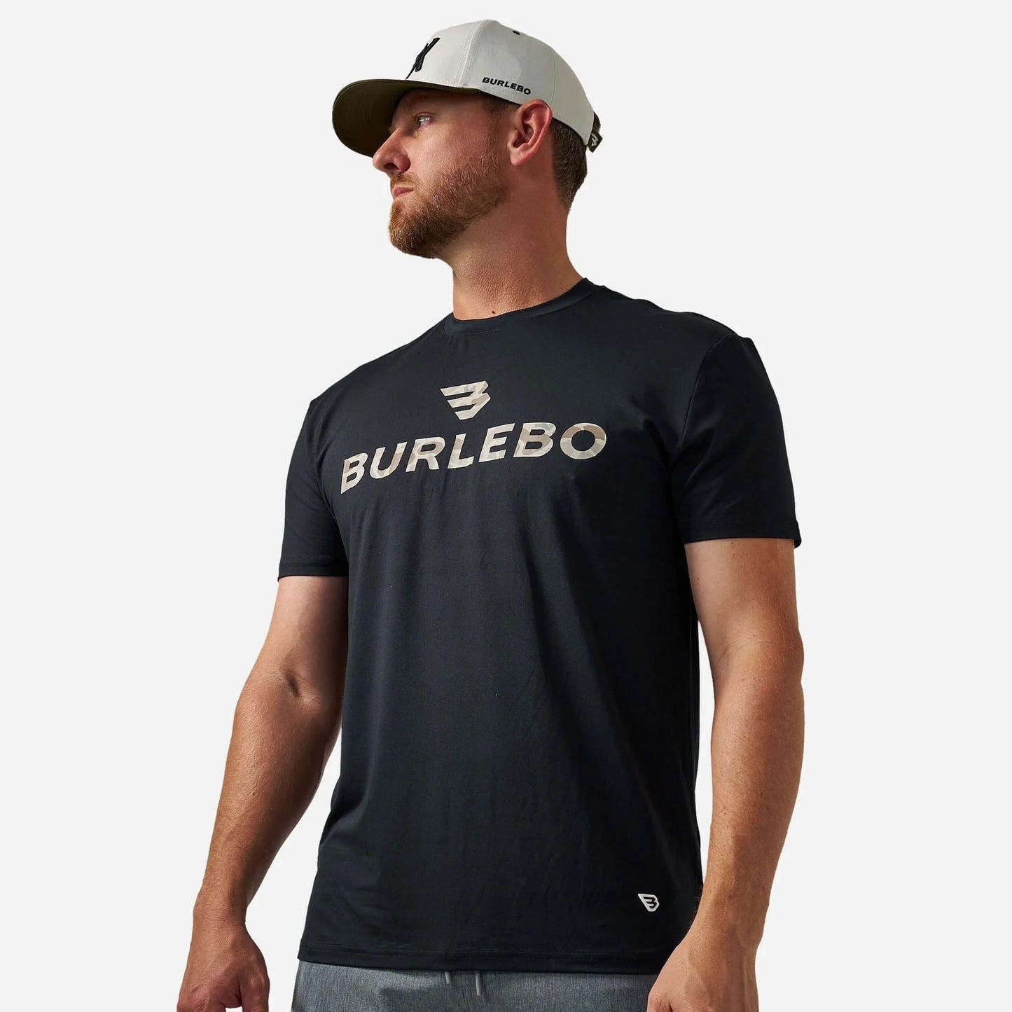 Go To Tee - Flying B Logo - Black & Classic Deer Camo