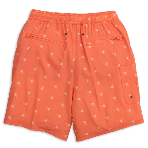 Ebb Tide Ducks Swim Trunk - Coral