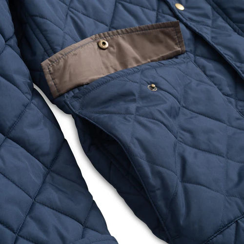 Evans Quilted Jacket - Navy