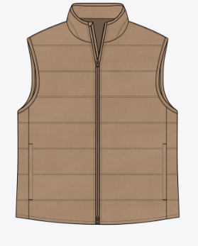 Huntsville Quilted Vest - Light Brown