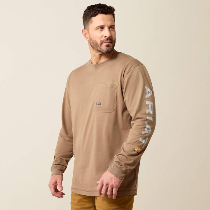 Rebar Workman Logo T-Shirt - Carabou/Harbor Mist
