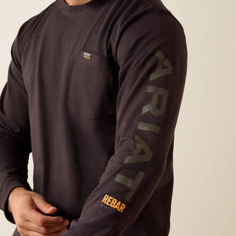 Rebar Cotton Strong Standard Logo Pocket T-Shirt - Licorice/Canteen