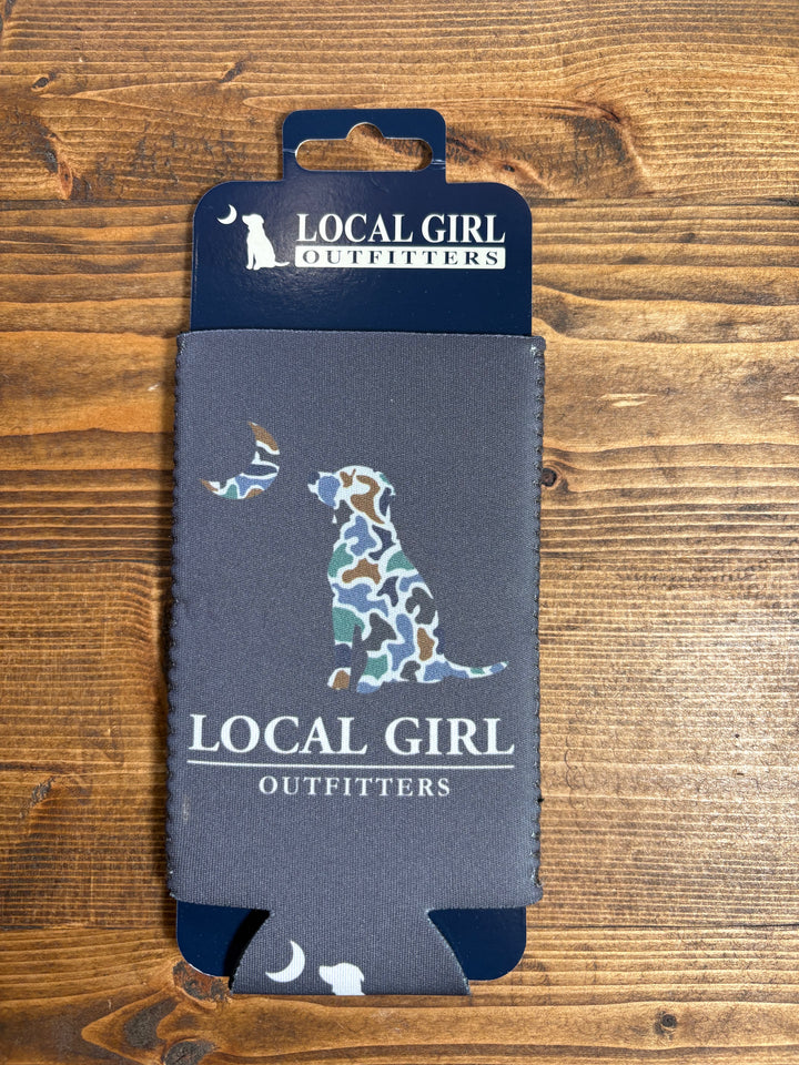 LG LCF Bluff Dog & Moon Slim Koozie