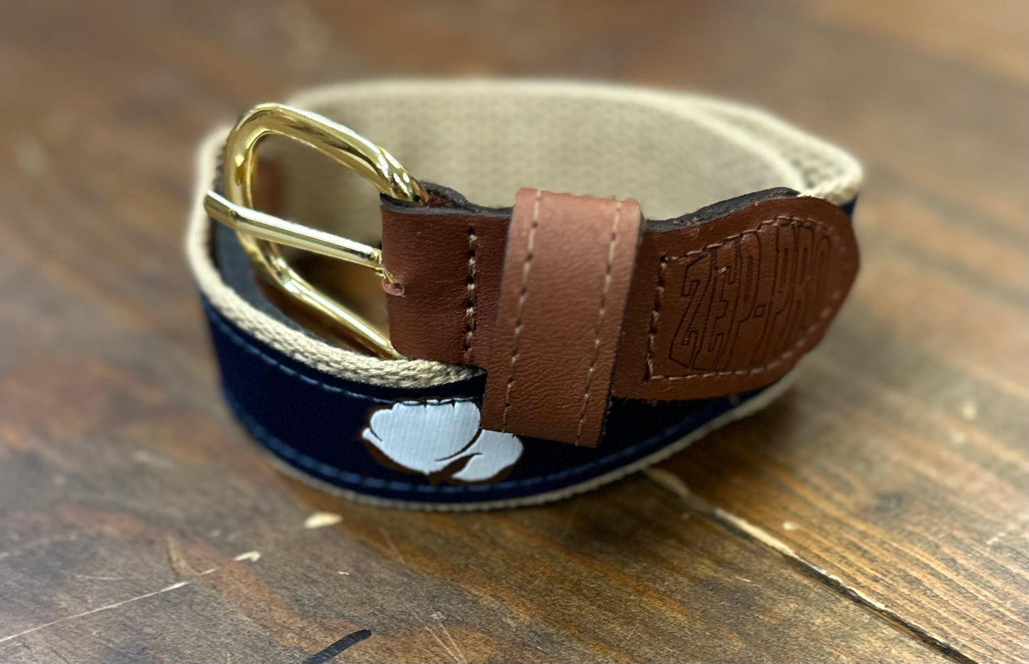 Ribbon Belt - Navy Cotton
