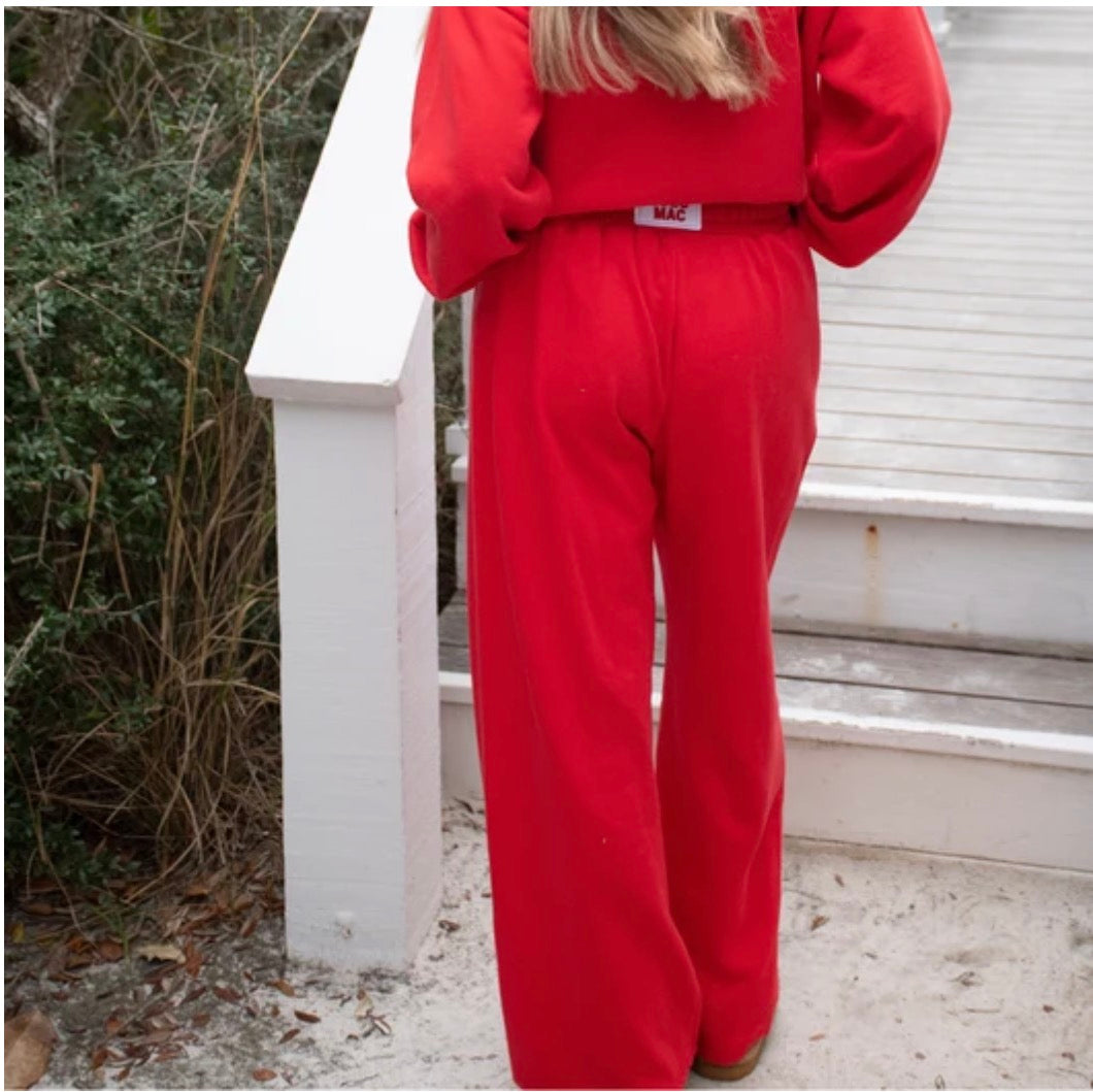 LM TERRY CLOTH PANT-RED
