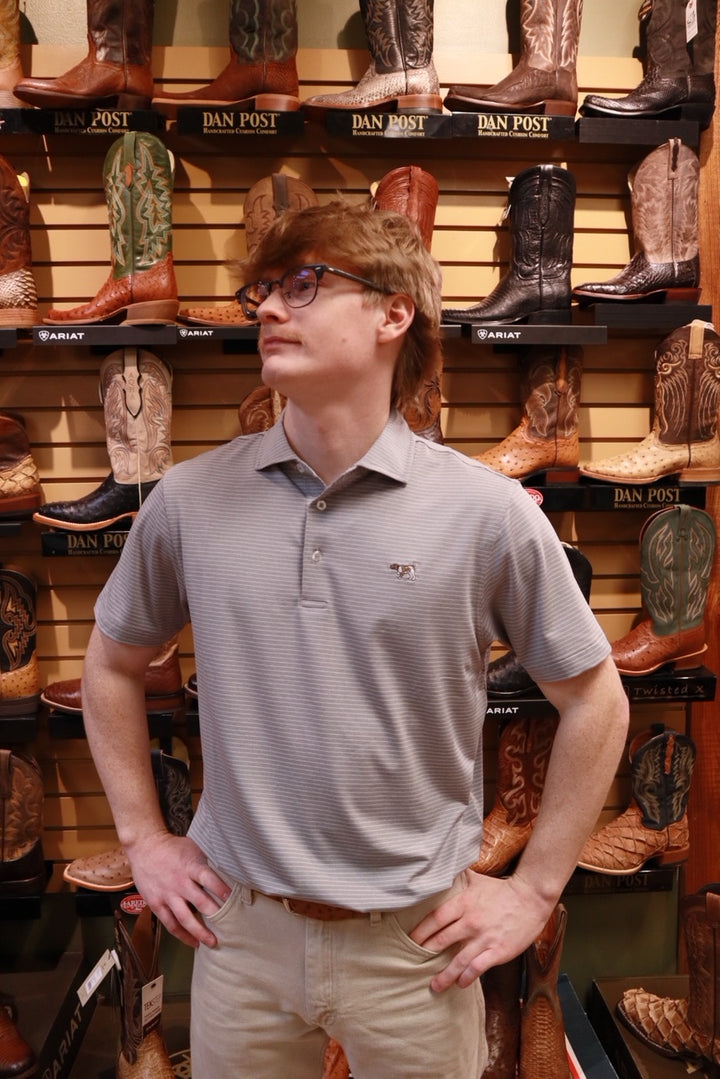 Pointer Performance Polo - Silver/Pink