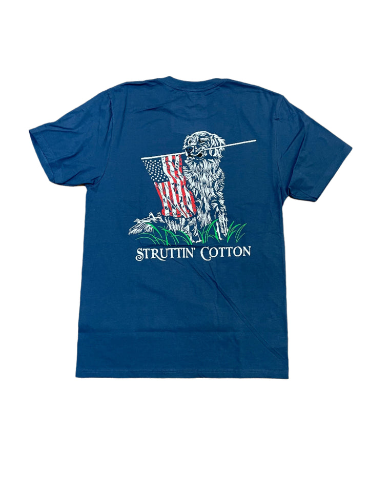 Golden Patriot Tee - Navy