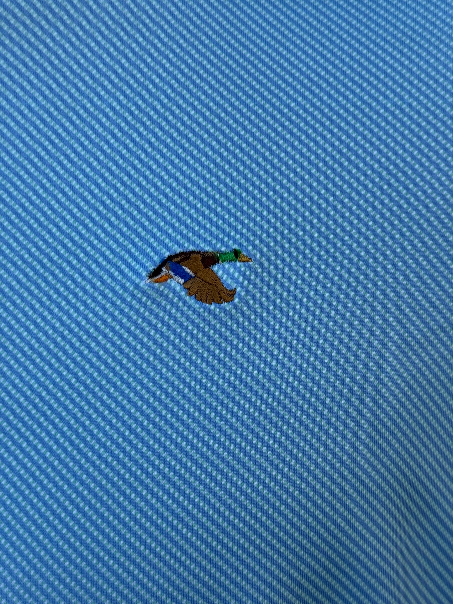 Mallard Performance Polo - Cornflower/Opal/White