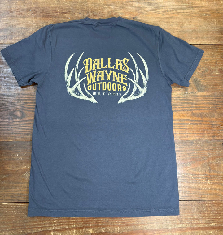 Dallas Wayne Field Tee - Antler Logo - Graphite