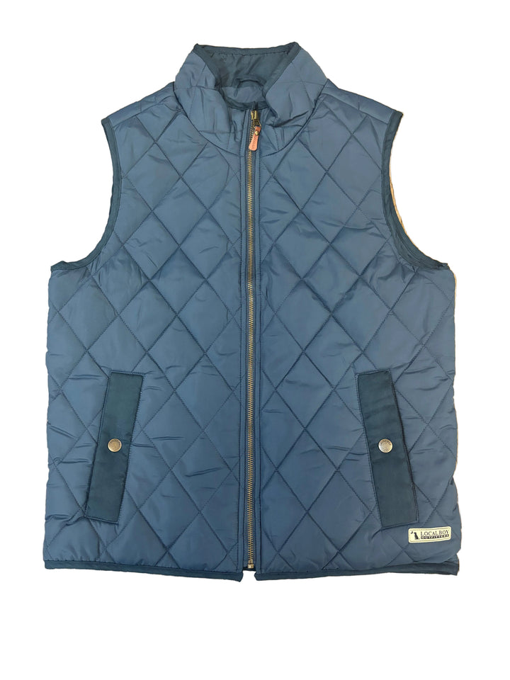 Diamond Quilted Vest - Dark Blue