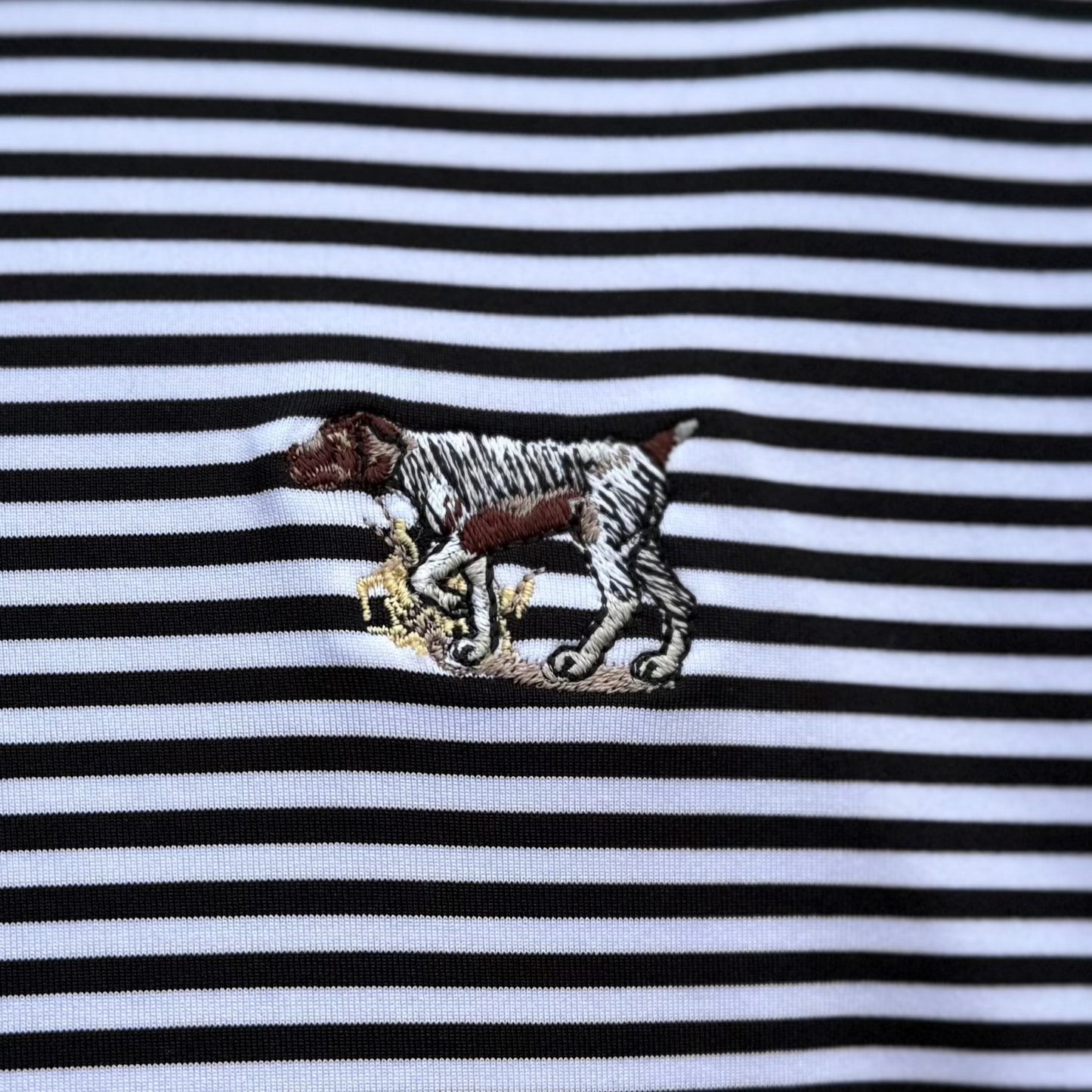 Pointer Performance Polo - Black & White Stripe