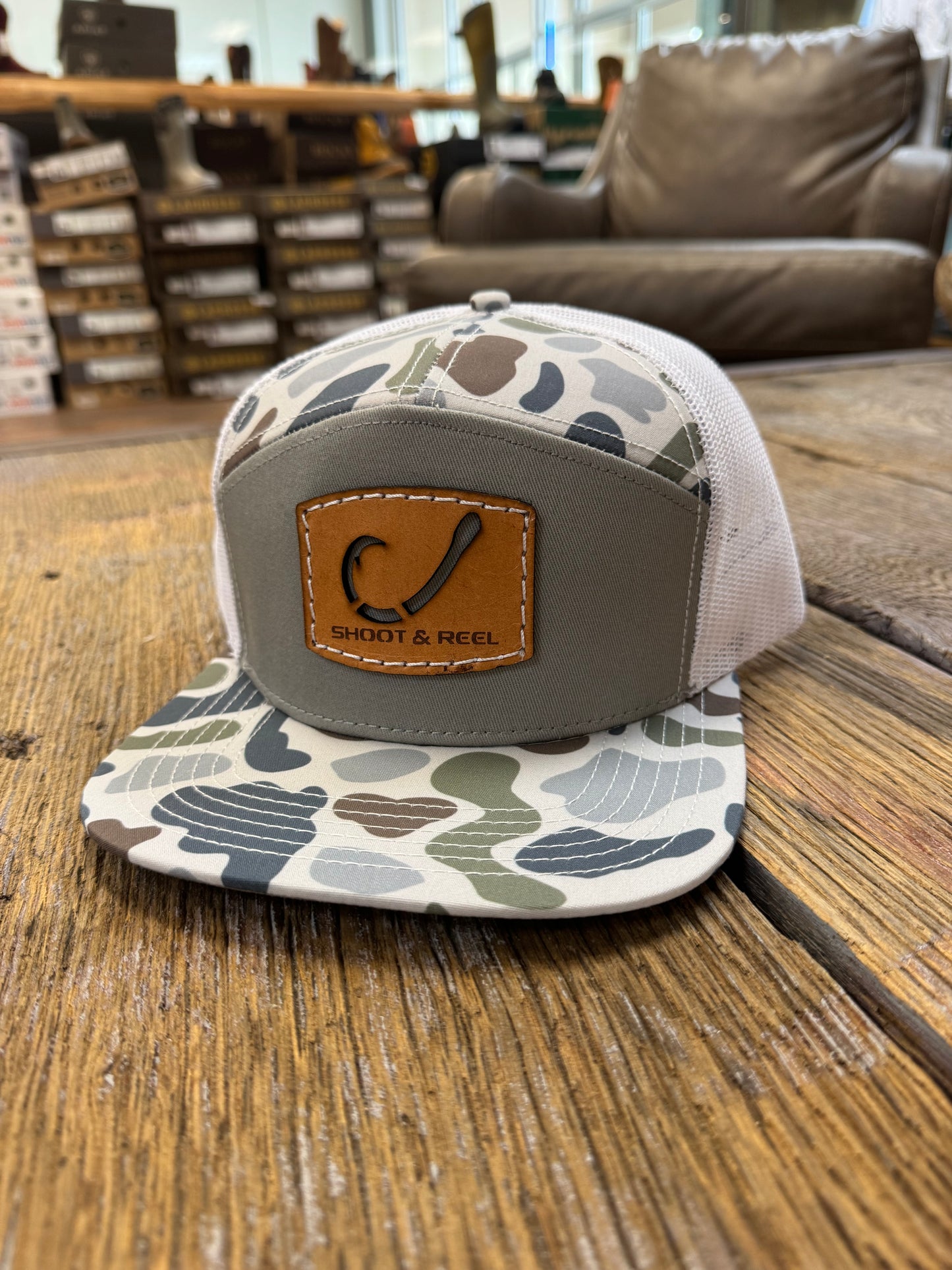 Hook Cut Out Patch (Flatbill) - Brakish/White