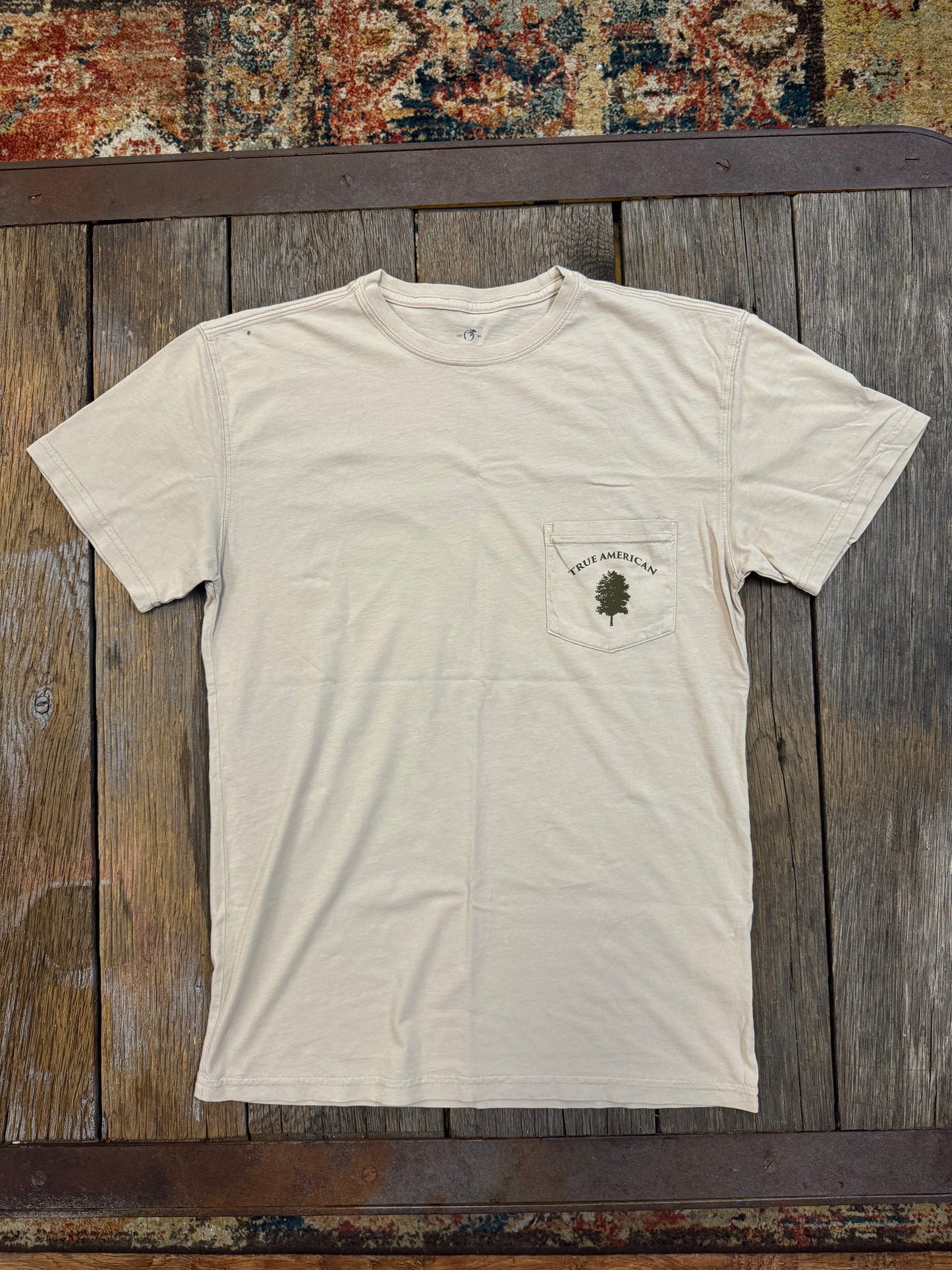 True American Retriever Short Sleeve Pocket Tee - Oatmeal