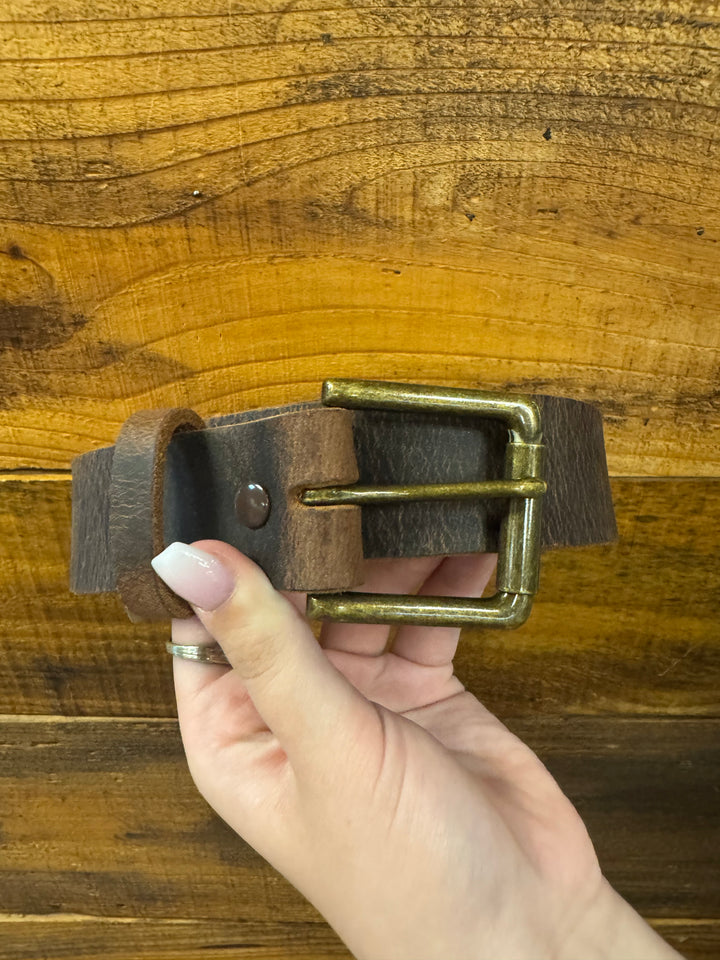 Branson Distressed Brown Belt 1.5" Casual