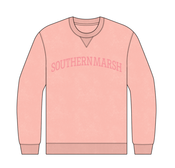 Varsity Vintage Crew Sweatshirt - Camelia