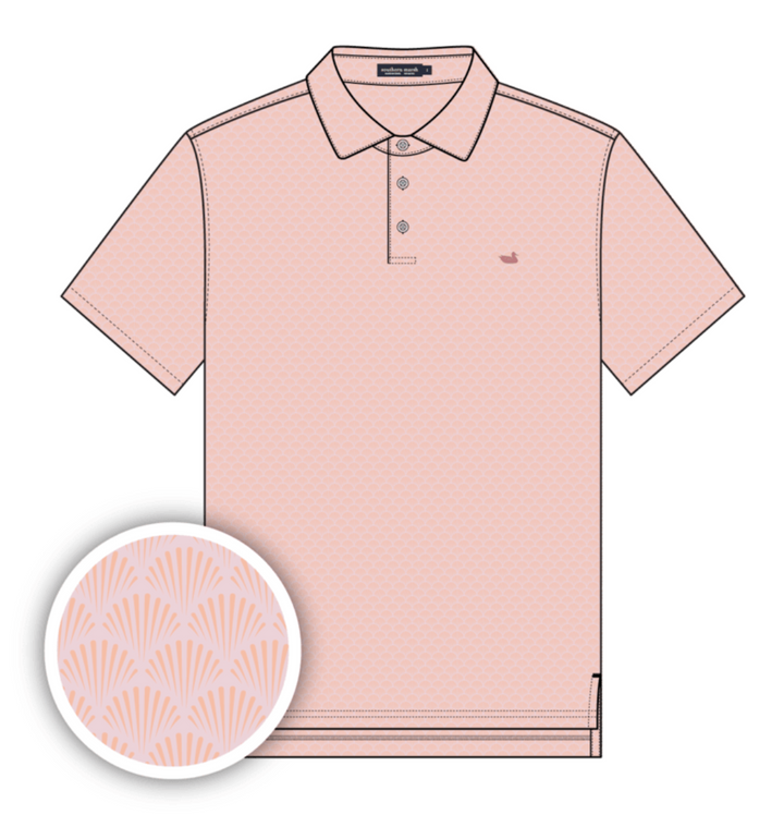 Flyline Performance Polo - Shell Shock - Camelia