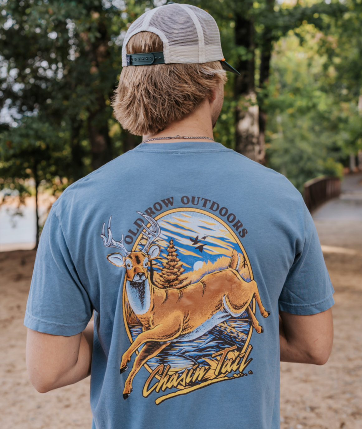Chasin' Tail Pocket Tee - Denim