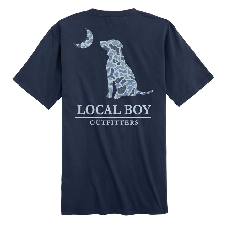 Distressed LCF Cobalt Dog & Moon Camo Tee